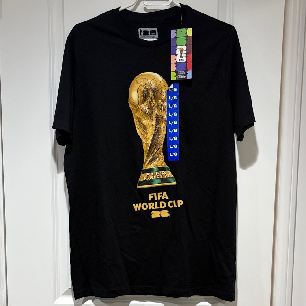 Black FIFA World Cup Gold Trophy Graphic Tee